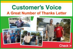 Customer's Voice A Great Number of Thanks Letter